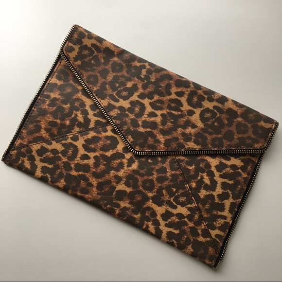 rebecca minkoff leopard clutch